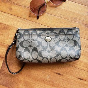 Coach, Black and Grey Wristlet